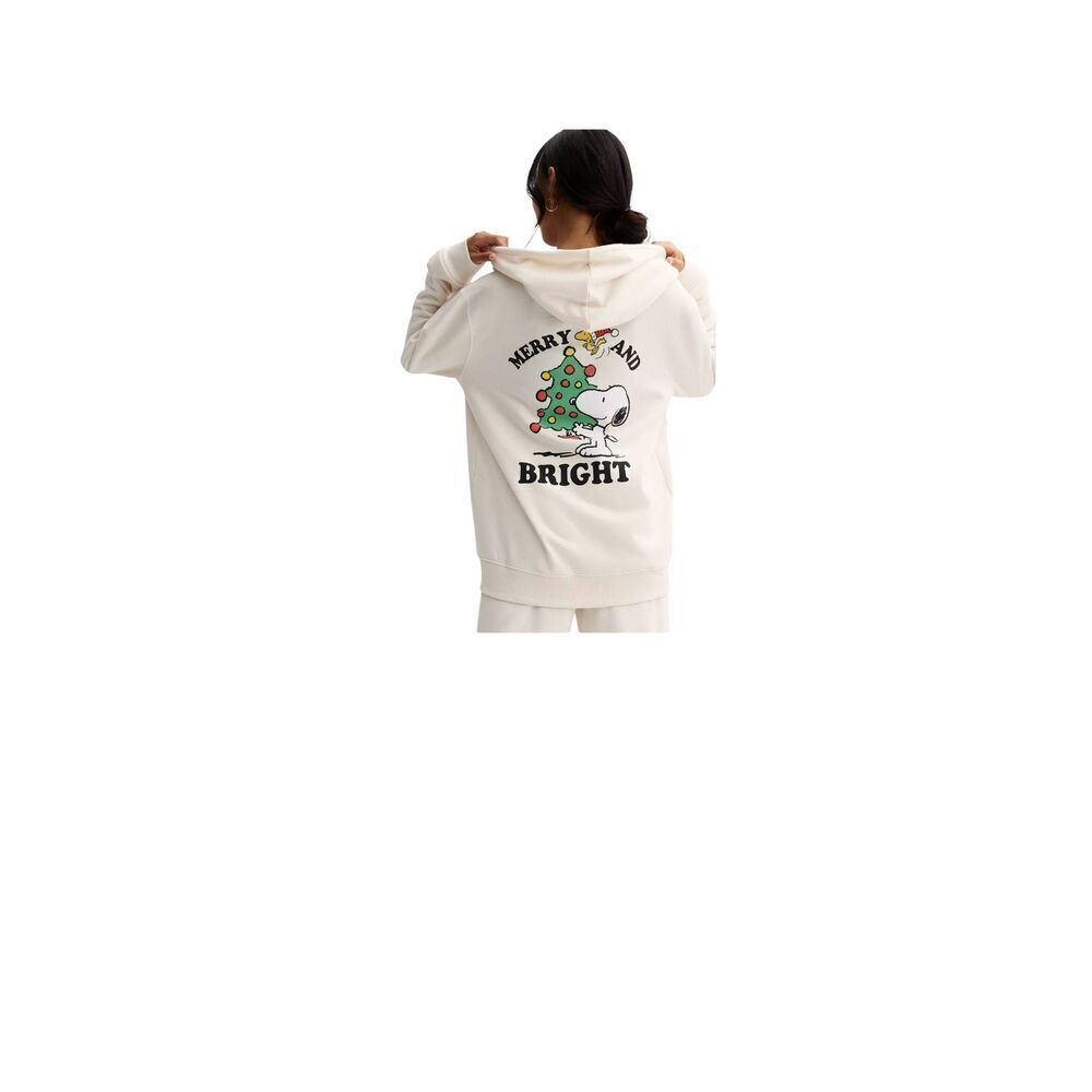 Peanuts Snoopy Merry And Bright Christmas Tree Full-Zip Graphic Hoodie And Pants
